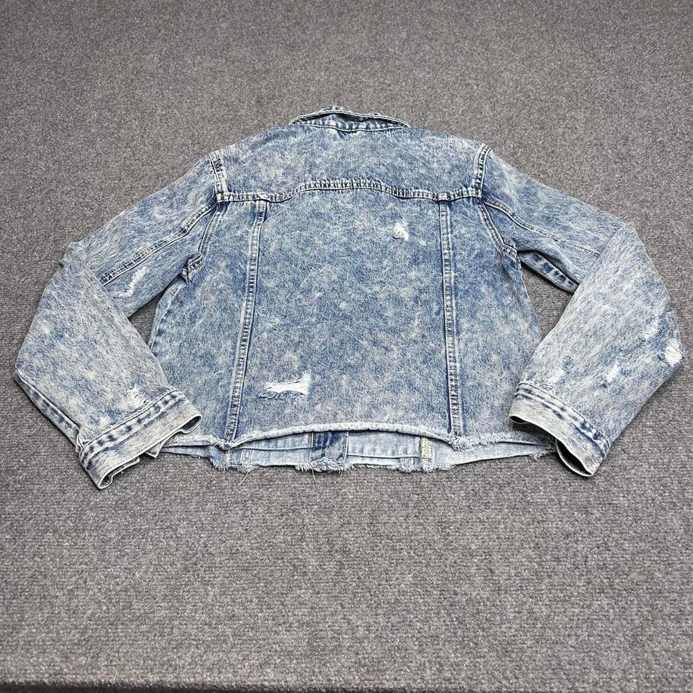 Vervet Los Angeles distressed cropped denim jacket Size Small - Picture 2 of 8